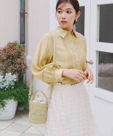 Tiaclasse  【ストラップ付き】編みこみミニバゲットバッグ