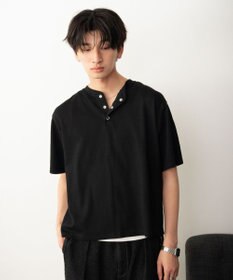 WEGO リングドットヘンリーネックリブT（SS）