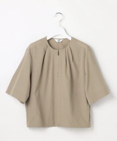 J.PRESS LADIES L 【季節の変わり目に】アキハ BREEZE COOL ノーカラー ブルゾン