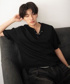 WEGO リングドットヘンリーネックリブT（SS）