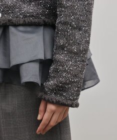 GRACE CONTINENTAL ツイードニットカーディガン