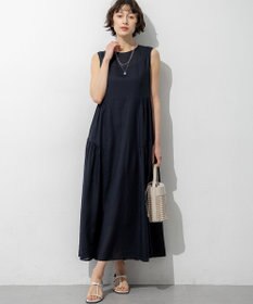 23区 L 【一部予約】ウォッシュドシアーボイル ノースリーブ ワンピース