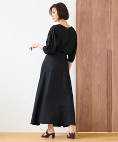 自由区 【洗える・XSサイズあり】テンセルリネンデニム  ブラウス