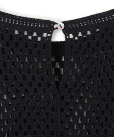 UNFILO L クロシェレースニット ハーフスリーブ プルオーバー