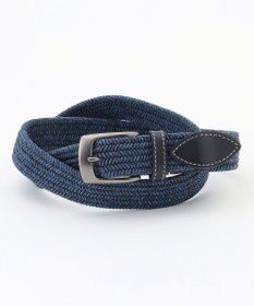 JOSEPH ABBOUD 【イタリア素材・ストレッチ・日本製】 コットンメランジストレッチ ベルト ネイビー系