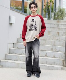 WEGO 【S～Lサイズ展開/ウエスト調整可】パラシュートデニムパンツ