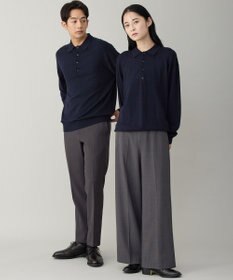 UNFILO MENS 【男女兼用】ソフトサーモ アンチピリングニット ポロ ネイビー