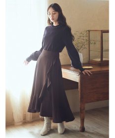 earth music&ecology ラッフルフリルイレヘムスカート