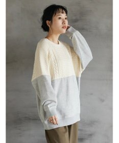CRAFT STANDARD BOUTIQUE ニットドッキング裏毛プルオーバー