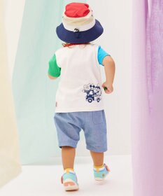 MIKI HOUSE HOT BISCUITS 【80-120cm】 パステルロゴ 6分丈パンツ