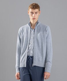JOSEPH HOMME シルクバルキーハニカム　ジップアップニット
