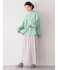 AMERICAN HOLIC イージーケア切替タックワイドシャツ