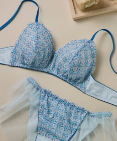 une nana cool MADE WITH LIBERTY FABRIC 【綿混】三角レース