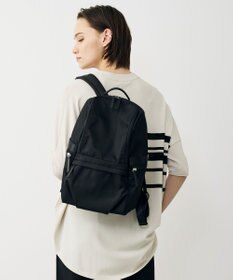 ICB 【新仕様・A4サイズ収納可・容量約14L】8ポケットナイロンリュック ブラック