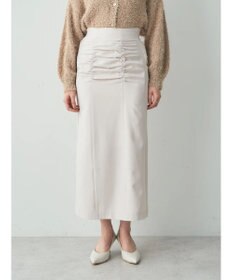 YECCA VECCA シャーリングロングナロースカート