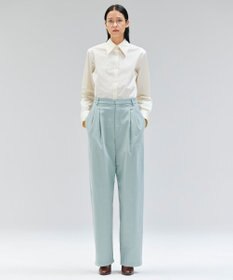 BEIGE， 【洗える・Oggi 11月号掲載】HAMLIN / コットンストレッチ2タックワイドパンツ