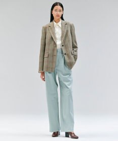 BEIGE， 【洗える・Oggi 11月号掲載】HAMLIN / コットンストレッチ2タックワイドパンツ