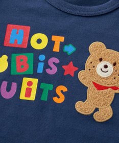 MIKI HOUSE HOT BISCUITS 【80-120cm】パステルロゴ 長袖Tシャツ