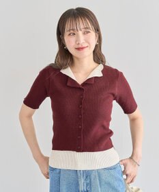 Green Parks ・Ｐｅｔｉｔ　Ｆｌｅｕｒ　バイカラーレイヤードニット