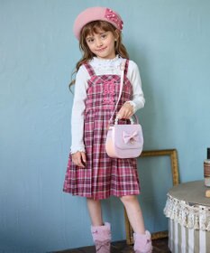 ANY KIDS チェックプリーツジャンパースカート