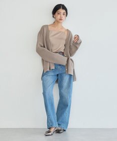 YECCA VECCA ダブルフェイス配色コーディガン