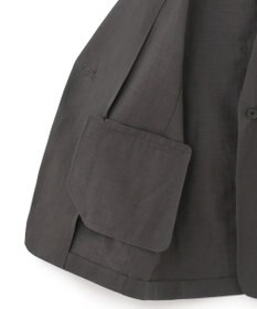 ICB 【吸水速乾機能付き】ペーパーコットンリネンツイル　ノーカラージャケット