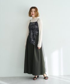 YECCA VECCA 異素材MIXロングスカート