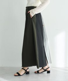 YECCA VECCA 異素材MIXロングスカート