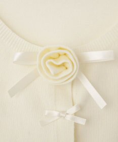 Maison de FLEUR ローズニット半袖カーディガン