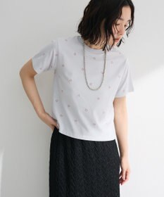 Green Parks ・ＤＯＵＢＬＥ　ＦＬＡＧＳ　ハート総柄刺繍ＴＥＥ