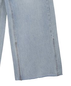 earth music&ecology 【セルフカット可】ワイドデニムパンツ