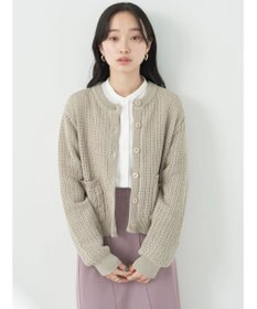 earth music&ecology 透かし柄ポケットカーディガン