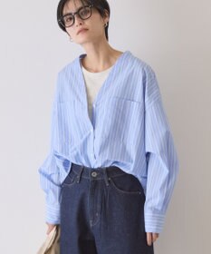 AMERICAN HOLIC 【イージーケア】ストライプVネックシャツ