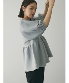Green Parks armonia. ウエストギャザー袖ボリュームニット