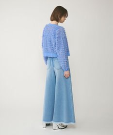 GRACE CONTINENTAL フリンジニットzipカーディガン