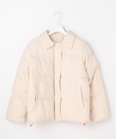 Feroux ファーカラー付き・ダウン見え中綿 ジャケット