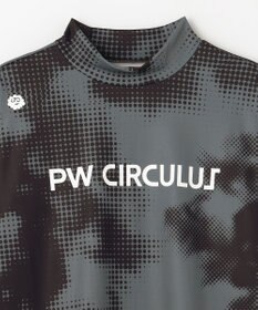 PW CIRCULUS 【裏起毛であたたか】【MEN】Dot camouflage ロングスリーブモックネックT ゴルフ