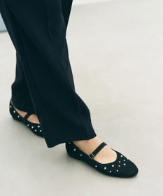 steppi ラウンドメッシュスタッズパンプス