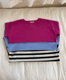 Feroux 【洗える】パールポイントパフスリーブ ニット