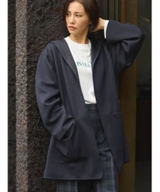 Green Parks ポンチフード付きカットカーディガン