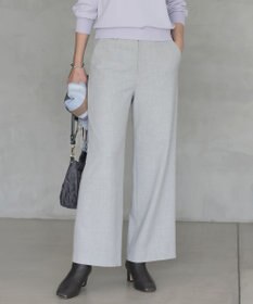 J.PRESS LADIES チェルビック セミワイド パンツ ライトグレー系