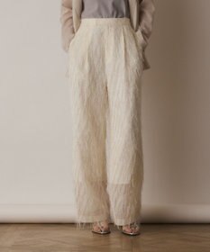 GRACE CONTINENTAL フリンジワンタックパンツ