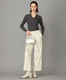 ICB 【洗える】 ウォッシャブルウールジャージー ワイドパンツ