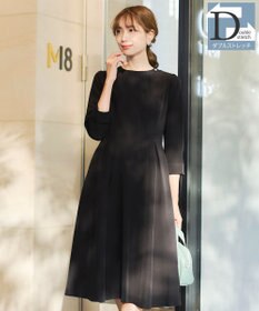 Tiaclasse 【ダブルストレッチ・洗える】フレアワンピース