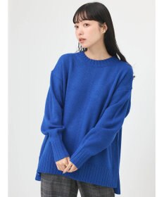 earth music&ecology ウォッシャブル脇スリットクルーネックプルオーバー