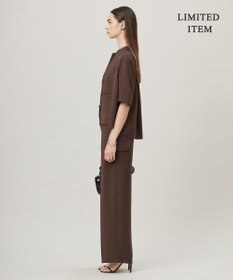 ICB L 【WEB限定・接触冷感・UVケア・吸水速乾・防シワ・洗える】 ドレープツイル クロップドシャツ