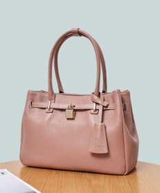 style code 【PADMA/パドマ】 キーチャーム付 本革ベルトデザインハンドバッグ