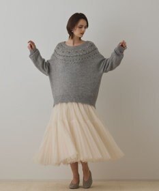 GRACE CONTINENTAL チュールティアードスカート