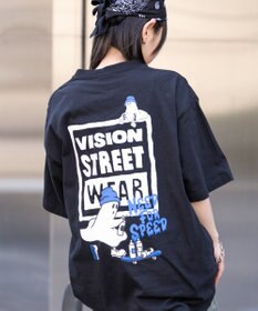 WEGO 【ユニセックス着用ITEM】別注VISIONボックスロゴゴーストスケーターT（SS）