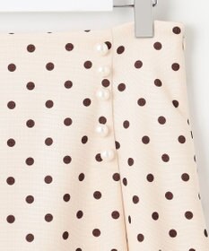 Feroux 【洗える】パールボタン付きフレア スカート